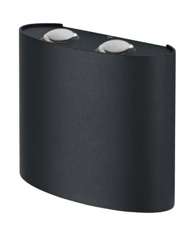 Ledvance LED Wandlamp - Endura Stijl Updown Deco - Donker Grijs - 11W 550lm - 3000K Warm Wit