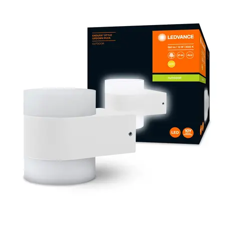 Ledvance LED Wandlamp - Endura Stijl Updown Puck -Wit - 13W 980lm - 3000K Warm Wit