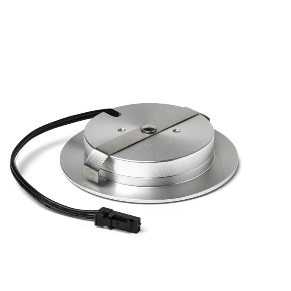 LCB LED 12V Inbouwspot IP44 -  Meubelspot Dimbaar - Modena Zilver 68MM - 3W  190Lm - 2700K 827 Warm Wit | Zaagmaat 60MM - Extra slim 14MM