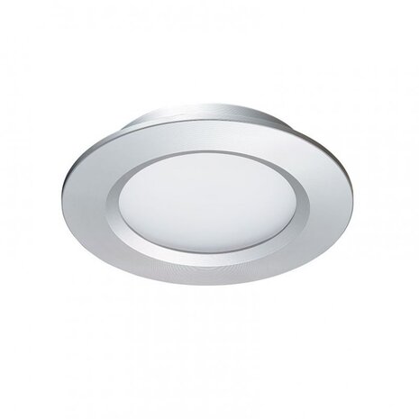 LCB LED Europe  12V Inbouwspot IP44 -  Meubelspot Dimbaar - Modena Zilver 68MM - 3W  190Lm - 2700K 827 Warm Wit | Zaagmaat 60MM - Extra slim 14MM