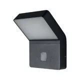 Ledvance Zakelijk: Professionele LED Verlichting & Armaturen | voor de installateur LED Wandlamp - Endura Stijl Wide - Donker Grijs - 12W 750lm - 3000K Warm Wit | Bewegings- en lichtsensor