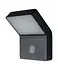 LED Wandlamp - Endura Stijl Wide - Donker Grijs - 12W 750lm - 3000K Warm Wit | Bewegings- en lichtsensor