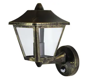 Ledvance Zakelijk: Professionele LED Verlichting & Armaturen LED Wandlamp - Endura Classic Traditioneel Patina - E27 - Goud | Bewegings- en lichtsensor