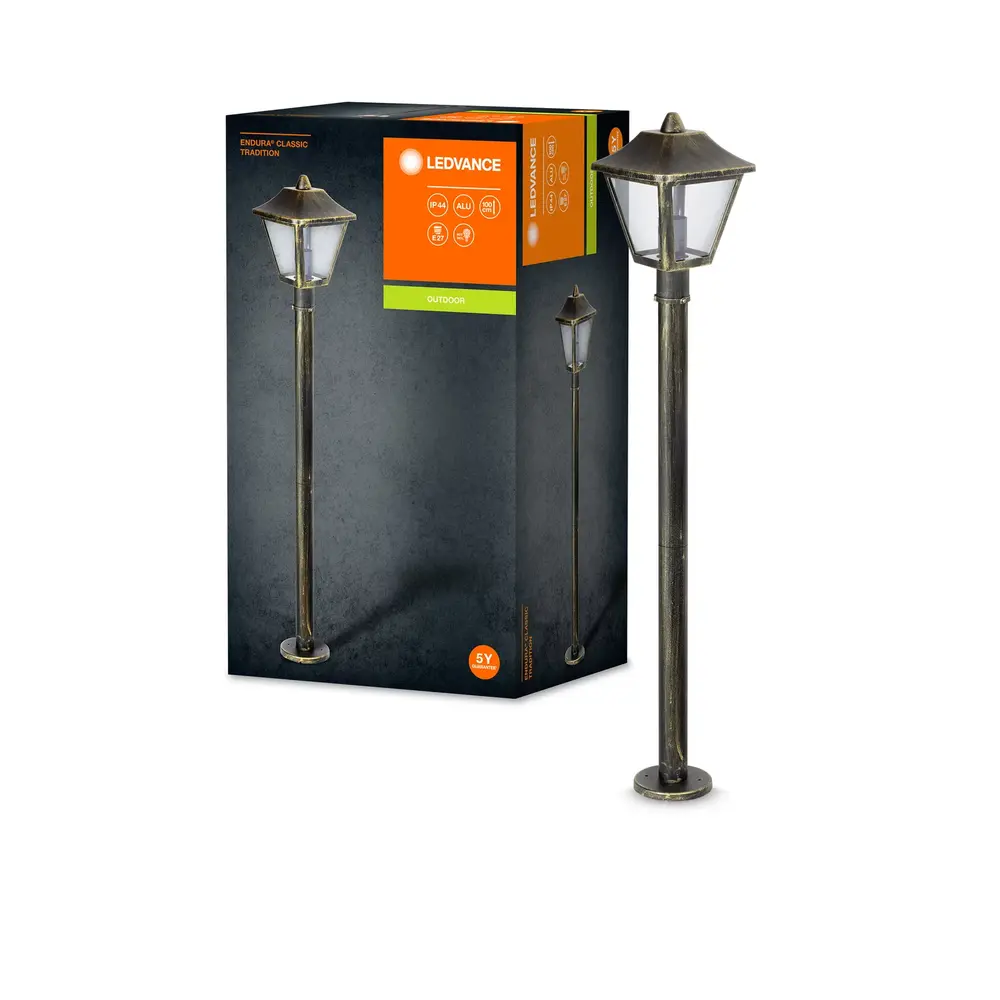 Ledvance Bolderarmatuur E27 Endura Classic Zwart-Goud | 100cm - Traditioneel Ledvance Bolderarmatuur E27 Endura Classic Zwart-Goud | 100cm - Traditioneel