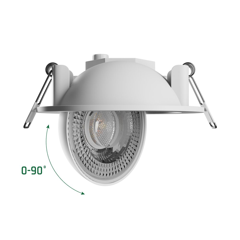 LED Inbouwspot - MOBILO - 6.5W - CCT 3000K/4000K/6000K - 130 lm/W - IP20 - 36° Bundel - Ø105x35mm - Wit LED Inbouwspot - MOBILO - 6.5W - CCT 3000K/4000K/6000K - 130 lm/W - IP20 - 36° Bundel - Ø105x35mm - Wit