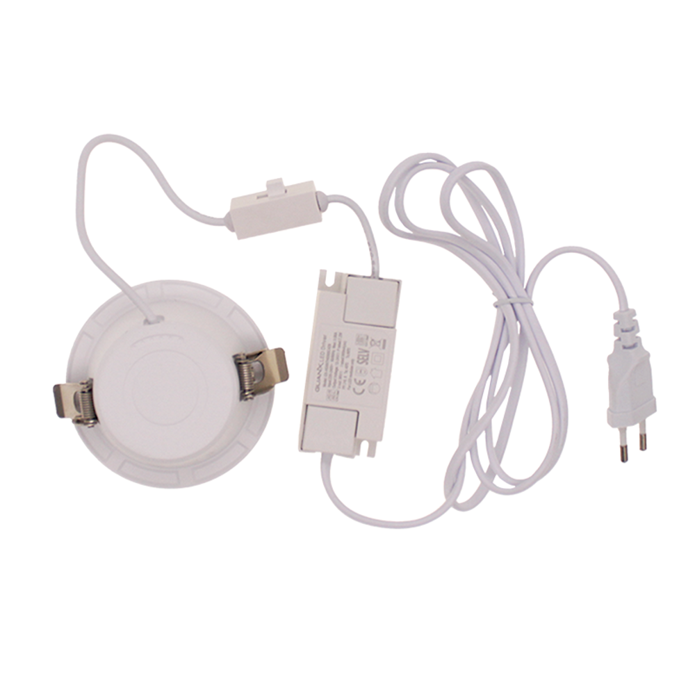 LED Downlight - Wit 180MM  - 16W 1559Lm - CCT 830-840-850 Multi Color Switch  |  Zaagmaat 160MM + Eurostekker 1.5m LED Downlight - Wit 180MM  - 16W 1559Lm - CCT 830-840-850 Multi Color Switch  |  Zaagmaat 160MM + Eurostekker 1.5m