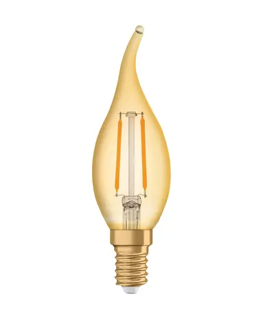Ledvance Zakelijk: Professionele LED Verlichting & Armaturen | voor de installateur LED Filament Lamp - Vintage 1906 Classic - BA22 - 2.5W 824 - E14 | Zeer Warm Wit
