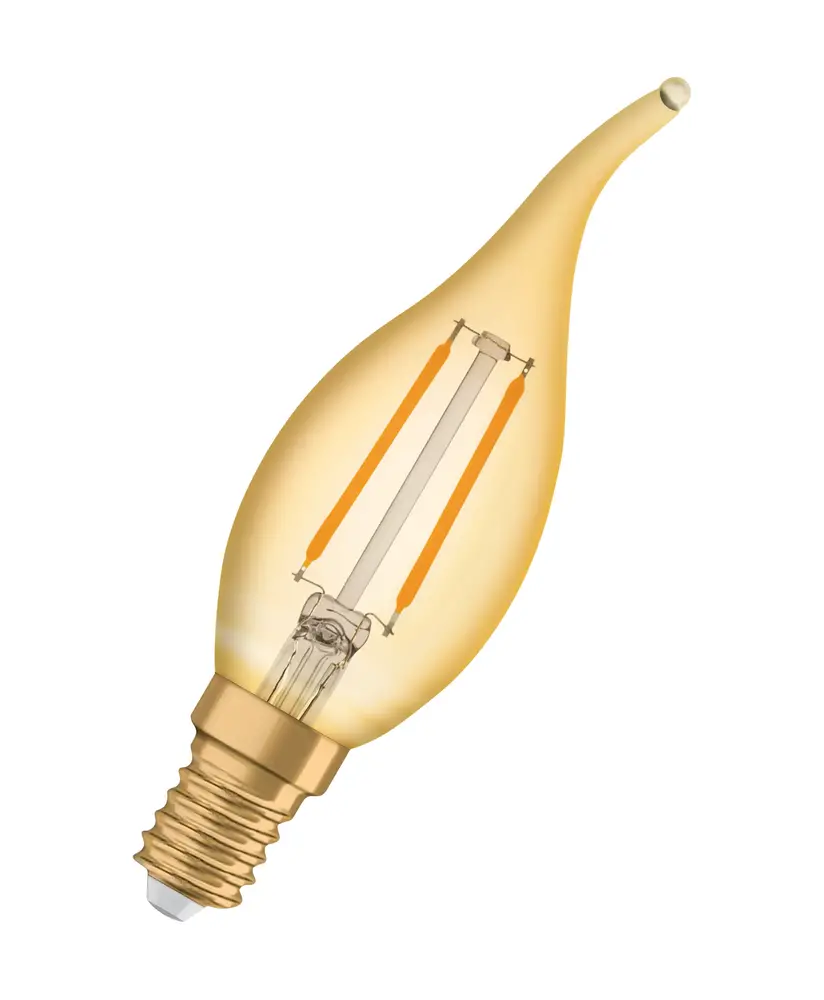 Ledvance Zakelijk: Professionele LED Verlichting & Armaturen | voor de installateur LED Filament Lamp - Vintage 1906 Classic - BA22 - 2.5W 824 - E14 | Zeer Warm Wit
