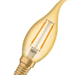 Ledvance Zakelijk: Professionele LED Verlichting & Armaturen LED Filament Lamp - Vintage 1906 Classic - BA22 - 2.5W 824 - E14 | Zeer Warm Wit