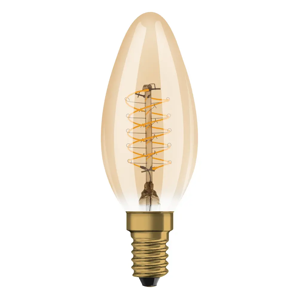 Ledvance Zakelijk: Professionele LED Verlichting & Armaturen | voor de installateur LED Filament Lamp - Vintage 1906 Classic - B25 - Dimbaar - 3.4W 822 - E14 | Zeer Warm Wit