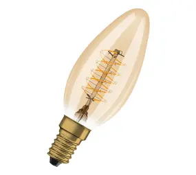 Ledvance Zakelijk: Professionele LED Verlichting & Armaturen LED Filament Lamp - Vintage 1906 Classic - B25 - Dimbaar - 3.4W 822 - E14 | Zeer Warm Wit