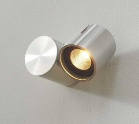 LED Opbouw Richtspot -  Mayen Zilver RVS -  7W 805Lm - 2700K 827 Warm Wit | Dimbaar - 7,2 × 8,6 cm