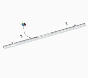 LCB LED Europe  LED Retrofit Lijnverlichting + NOOD module - DIP switch 50W - 150W - 180 lm/w -  CCT 3000K / 4000K / 5000K - inclusief sensor base (sensor ready, excl. sensor) - aluminium behuizing - PC (polycarbonaat) -  90 graden - HACCP
