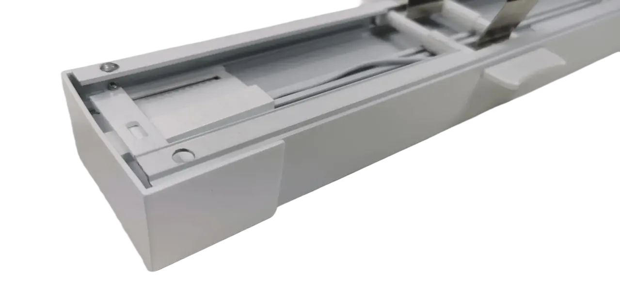 LCB LED  LED Retrofit Lijnverlichting + NOOD module - DIP switch 50W - 150W - 180 lm/w -  CCT 3000K / 4000K / 5000K - inclusief sensor base (sensor ready, excl. sensor) - aluminium behuizing - PC (polycarbonaat) -  90 graden - HACCP