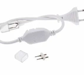 LCB LED Europe  Lichtslang V3 - 9MM Toebehoren | Aansluitstekker - Voeding met eurostekker 230v - Incl. Eind kap