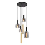 LED Hanglamp - JOANET Tube - Ø65cm - 4x E27 Fitting - Messing - In Hoogte Verstelbaar - Dimbaar - Binnenverlichting - Exclusief Lichtbronnen - Max. 4x40W - Design Glasarmatuur LED Hanglamp - JOANET Tube - Ø65cm - 4x E27 Fitting - Messing - In Hoogte Verstelbaar - Dimbaar - Binnenverlichting - Exclusief Lichtbronnen - Max. 4x40W - Design Glasarmatuur