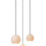 LED Hanglamp - BINA - Ø40cm – 3x E27 – Porselein – Dimbaar – Witte Plafondlamp – Geschikt voor LED