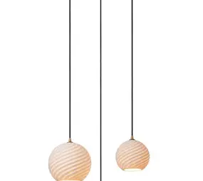 LED Hanglamp - BINA - Ø40cm – 3x E27 – Porselein – Dimbaar – Witte Plafondlamp – Geschikt voor LED