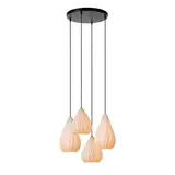 LED Hanglamp - CINZIA - Ø55,5cm – 4x E27 – Porselein – Dimbaar – Wit – Geschikt voor LED – Verstelbaar – Plafondlamp voor Binnen LED Hanglamp - CINZIA - Ø55,5cm – 4x E27 – Porselein – Dimbaar – Wit – Geschikt voor LED – Verstelbaar – Plafondlamp voor Binnen