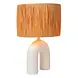 Lucide LED Tafellamp - RONDA - 1x E27 Fitting - Rattan Kap - Keramische Basis - 28x28x45cm - Wit - Niet Dimbaar - Binnengebruik Lucide LED Tafellamp - RONDA - 1x E27 Fitting - Rattan Kap - Keramische Basis - 28x28x45cm - Wit - Niet Dimbaar - Binnengebruik