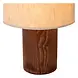 Lucide LED Tafellamp - TACHINA – Hout & Linnen – 1x E14 Fitting – Ø15cm – Niet dimbaar – Geschikt voor LED – Binnenverlichting – Natuurlijke look