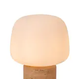 LED Tafellamp - ANSTON - Ø22cm – Opaal Glas – E14 Fitting – Geschikt voor LED – Binnenverlichting – Moderne Woonkamerlamp