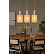 Lucide LED Tafellamp - CORINA - 3xE27 - Verstelbaar - Geschikt voor LED - Dimbaar - L90xB22xH185cm - Crème - Textiel - Binnenverlichting