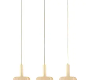 Lucide LED Tafellamp - CORINA - 3xE27 - Verstelbaar - Geschikt voor LED - Dimbaar - L90xB22xH185cm - Crème - Textiel - Binnenverlichting