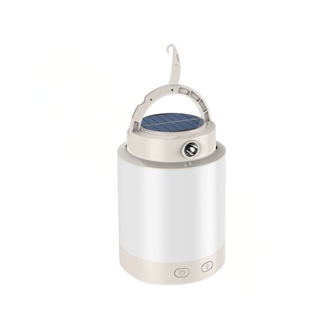 LED Campinglamp - LUMINA CAMPO - Zonnepaneel 121x191mm - Oplaadbare Powerbank, RGB Verlichting, Duurzaam ABS+PP, Binnen en Buiten Gebruik, Ideaal voor Avonturiers en Duurzame Gebruikers