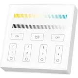 Mi-Light LED Wandbediening Miboxer - TW Tunable White Dual White - Wit Opbouw 86x86MM - 4 zones | RF 2.4Ghz - Lichtkleur bedienbaar en Dimbaar | Draadloos 3V AAA batterij Mi-Light LED Wandbediening Miboxer - TW Tunable White Dual White - Wit Opbouw 86x86MM - 4 zones | RF 2.4Ghz - Lichtkleur bedienbaar en Dimbaar | Draadloos 3V AAA batterij