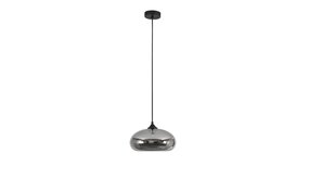 Artdelight LED Hanglamp Pendel E27 - PARADISE Smoked Grijs - 1-Lichts - 28x14cm | E27 Fitting - HL PARADISE GR