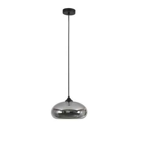 Artdelight LED Hanglamp Pendel E27 - PARADISE Smoked Grijs - 1-Lichts - 28x14cm | E27 Fitting - HL PARADISE GR