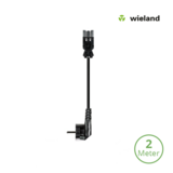 Wieland GST18i3 - 3-polige haakse aansluitstekker zwart - Male connector | 2 meter - 3Pins - 3×1.5mm2