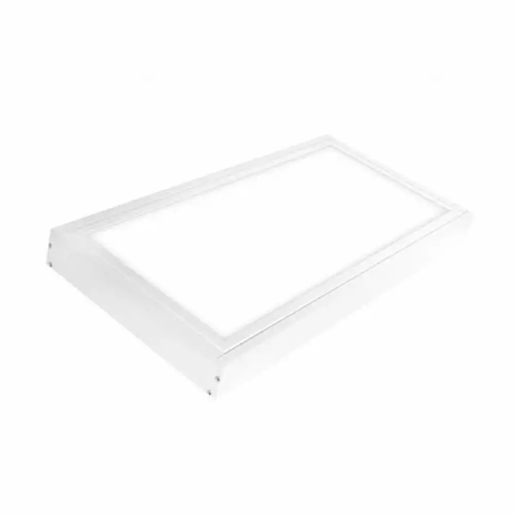 LCB LED LED paneel opbouw - 60x30cm Framesysteem - Wit aluminium - 5cm hoog incl. schroeven
