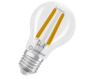 Ledvance Zakelijk: Professionele LED Verlichting & Armaturen LED E27 Peer Filamentlamp - Classic Helder  - 3.8W 806Lm - 2700K 827 Zeer Warm Wit | Dimbaar - Vervangt 60W