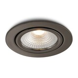 LCB LED Europe  LED Inbouwspot 85mm - IP54 Gun Metal - 5W 450lm -  2700K Warm wit |  Geschikt voor badkamer Zaagmaat 75mm - Dimbaar 230v