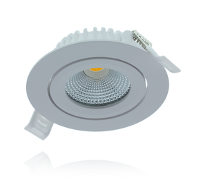 LCB LED Europe  LED Inbouwspot IP42 - Wit 82mm - 5W 500LM -  2700K 827 Warm Wit | Geschikt voor badkamer - Zaagmaat 75mm - Triac Dimbaar | 230v