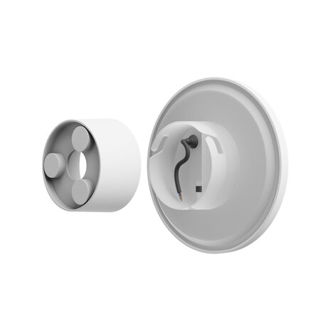 LED Wandlamp - PIATTA 9W CCT - 230V - IP44 - 120x47mm Wit Rond - Verstelbare Lichtkleur (3000/4000/6000K) voor Binnen en Buiten LED Wandlamp - PIATTA 9W CCT - 230V - IP44 - 120x47mm Wit Rond - Verstelbare Lichtkleur (3000/4000/6000K) voor Binnen en Buiten