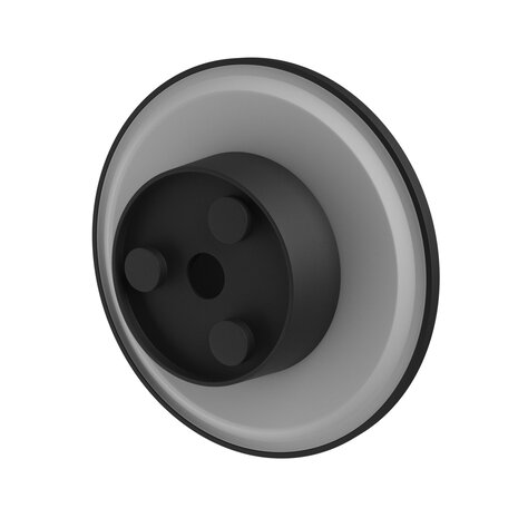 LED Wandlamp - PIATTA 12W CCT - 230V - IP44 - 180x47mm Zwart Rond - Verstelbare Lichtkleur (3000/4000/6000K) voor Binnen en Buiten LED Wandlamp - PIATTA 12W CCT - 230V - IP44 - 180x47mm Zwart Rond - Verstelbare Lichtkleur (3000/4000/6000K) voor Binnen en Buiten