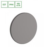 LED Wandlamp - PIATTA 12W CCT - 230V - IP44 - 180x47mm Grijs Rond - Verstelbare Lichtkleur (3000/4000/6000K) voor Binnen en Buiten