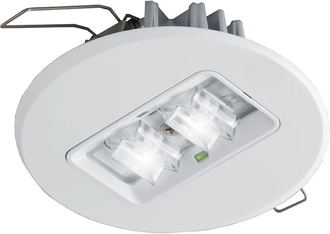 VanLien Noodverlichting: Vluchtwegsignalering  voor de installateur LED Noodverlichting Inbouw armatuur IP42 - 100MM Wit Antipaniek - 2W 5000K | Ronde Lens - Zelftest - Zaagmaat 68MM - Type EVA-R-DLI