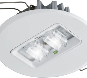 VanLien Noodverlichting: Vluchtwegsignalering  voor de installateur LED Noodverlichting Inbouw armatuur IP42 - 100MM Wit Antipaniek - 2W 5000K | Ronde Lens - Zelftest - Zaagmaat 68MM - Type EVA-R-DLI