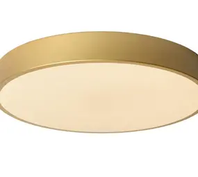 Lucide LED Plafondlamp - Unar Goud - 395MM - 24W 1550Lm - 2700K 827 Warm Wit  | Step Dim - Dimbaar in 3 stappen