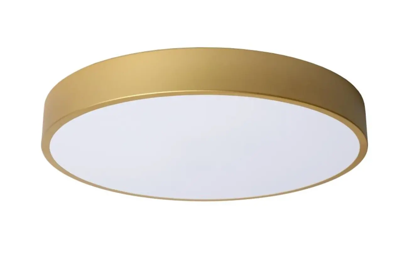 Lucide LED Plafondlamp - Unar Goud - 395MM - 24W 1550Lm - 2700K 827 Warm Wit  | Step Dim - Dimbaar in 3 stappen