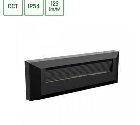 Spectrum voor de installateur Gevel buitenverlichting opbouw - 6W - CCT 3000K/4000K/6000K - IP54 - 230x80x30MM