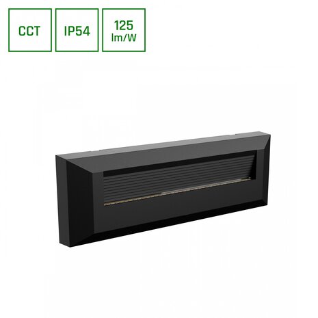 Spectrum voor de installateur Gevel buitenverlichting opbouw - 6W - CCT 3000K/4000K/6000K - IP54 - 230x80x30MM Spectrum voor de installateur Gevel buitenverlichting opbouw - 6W - CCT 3000K/4000K/6000K - IP54 - 230x80x30MM