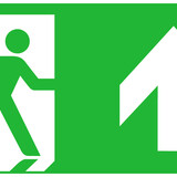 Macbright TIC Noodverlichting Toebehoren  | TIC-Picto-A Pictogram Man Pijl Uit/Omhoog