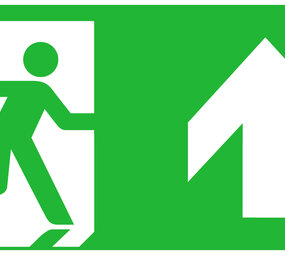 Macbright TIC Noodverlichting Toebehoren  | TIC-Picto-A Pictogram Man Pijl Uit/Omhoog