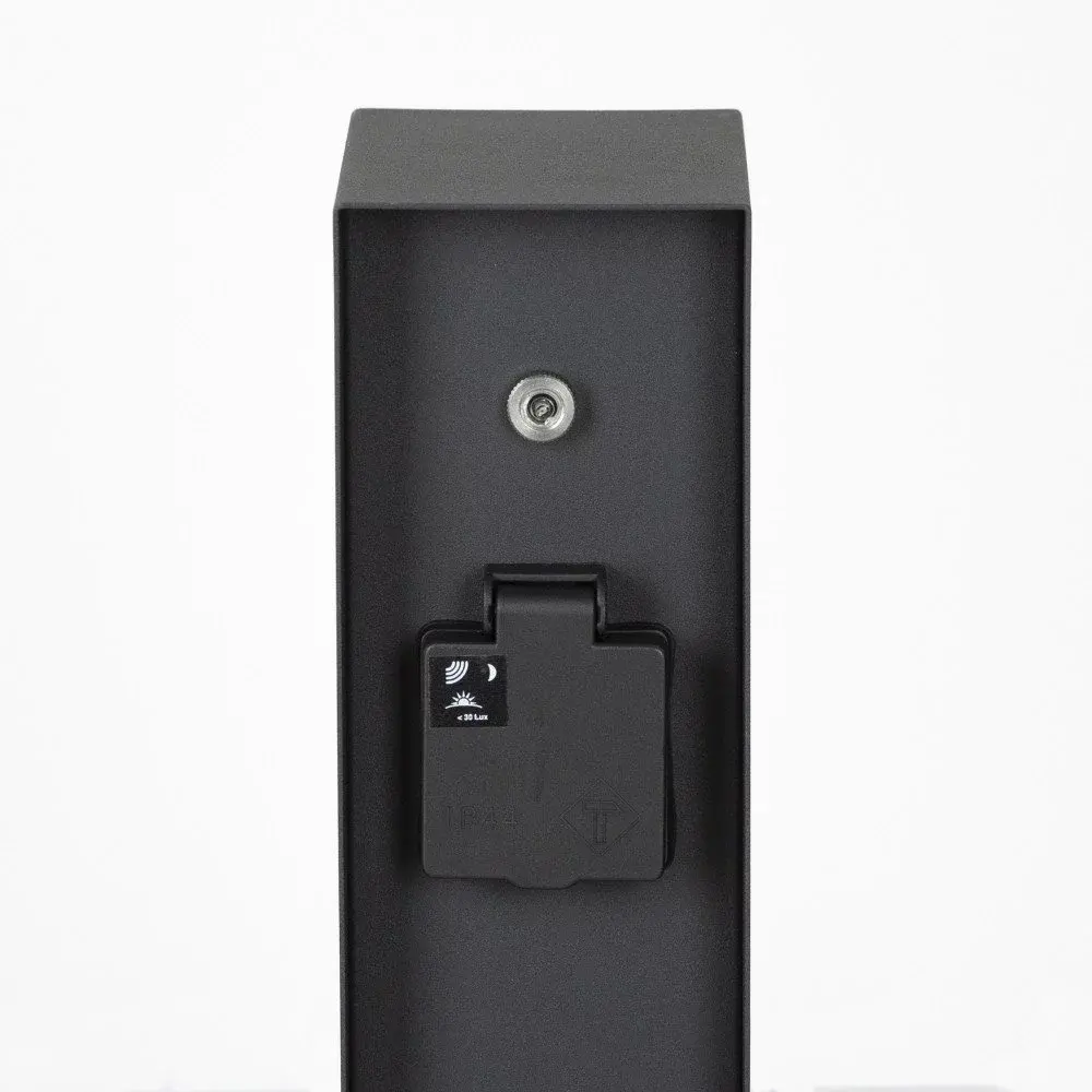 KS VERLICHTING Tuinstopcontact - Charge 3 - 3 Stopcontacten - IP44 - RVS - Zwart - Met Schemersensor - Geschikt voor Buiten gebruik KS VERLICHTING Tuinstopcontact - Charge 3 - 3 Stopcontacten - IP44 - RVS - Zwart - Met Schemersensor - Geschikt voor Buiten gebruik