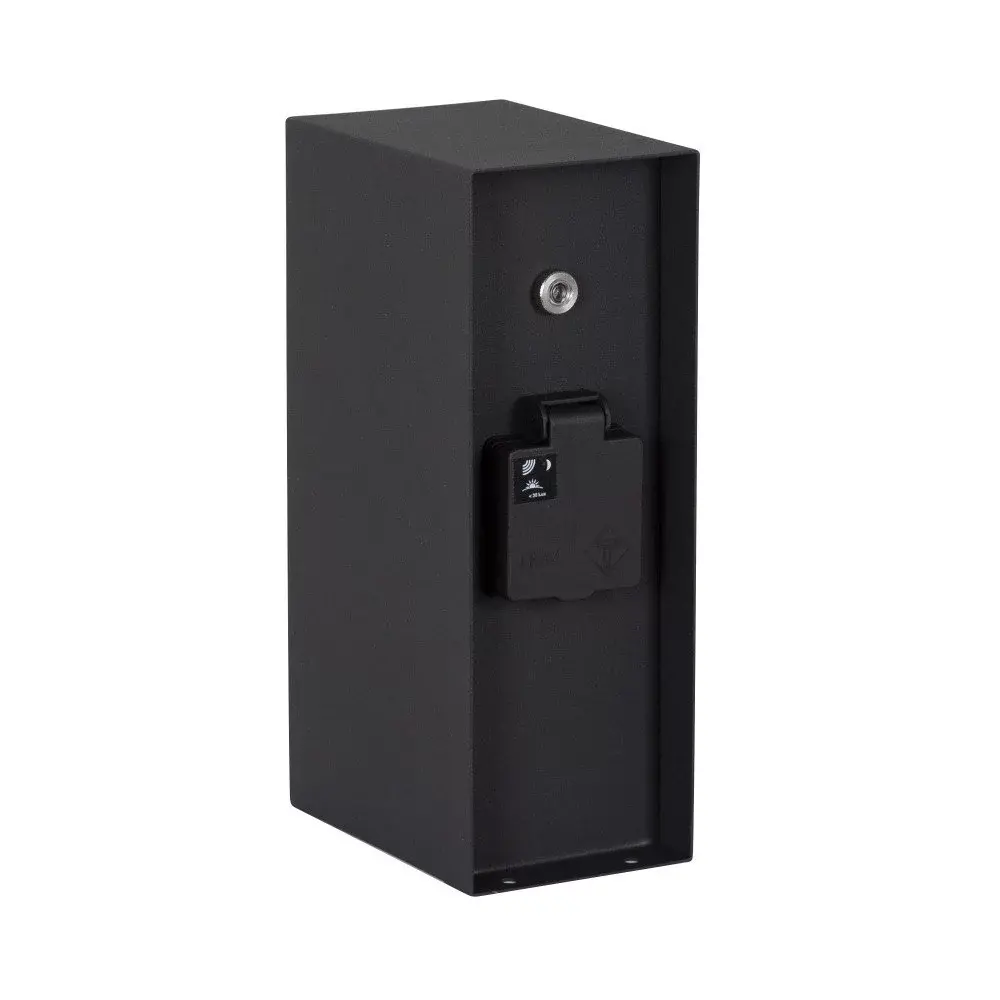 KS VERLICHTING Tuinstopcontact - Charge 3 - 3 Stopcontacten - IP44 - RVS - Zwart - Met Schemersensor - Geschikt voor Buiten gebruik KS VERLICHTING Tuinstopcontact - Charge 3 - 3 Stopcontacten - IP44 - RVS - Zwart - Met Schemersensor - Geschikt voor Buiten gebruik